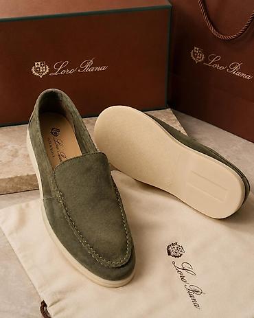 mavi mokasinlər: Loro Piana Summer Walk mokasinləri - Material: Zərif süet (üst — 5