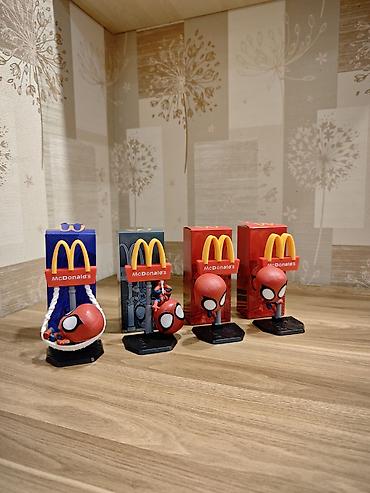 any unboxing giris: Məhsul: McDonald’s x Spider‑Man kolleksiya fiqurları (4 ədəd set) — 2