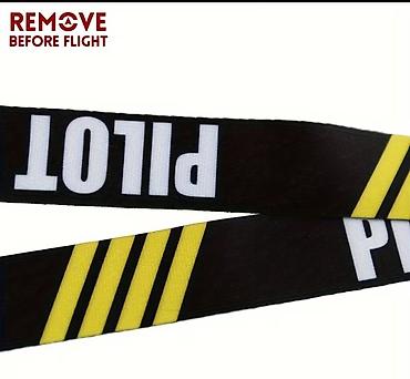 Digər aksesuarlar: Aviator mövzulu boyun ilgəyi (lanyard) - Dizayn: qara zəmində sarı — 7