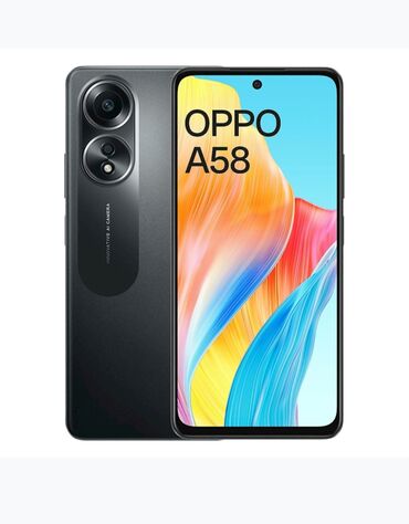 a 10 ucuz: Oppo A58 4G, 128 ГБ, цвет - Черный, Сенсорный, Отпечаток пальца, Две SIM карты