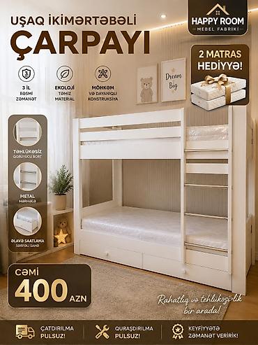 Uşaq mebeli: Uşaq ikimərtəbəli çarpayı - Rahatlıq və təhlükəsizlik bir arada - — 2