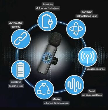 Mikrofonlar: Yeni Simsiz (Bluetooth) Mikrofon Ünvandan götürmə — 29