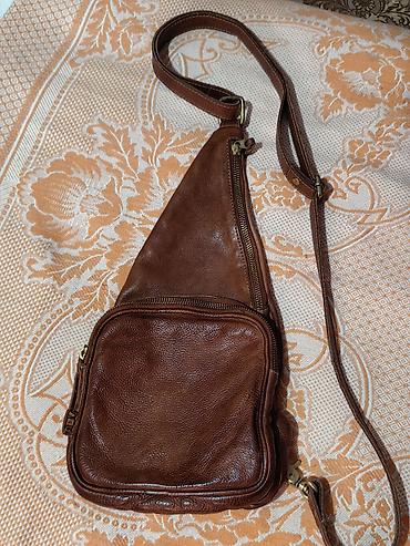 Поясные сумки, бананки: Сумка из натуральной телячьей кожи,цвет коричневый,"Арт Винтаж" сумка — 1