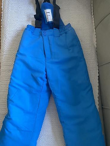 duffle kaput: Dečije ski pantalone sa tregerima, plave boje. - Veličina: 122–128 cm — 1