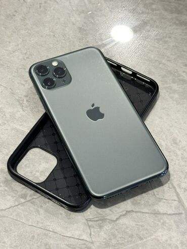 компьютер клуб: IPhone 11 Pro, Колдонулган, 256 ГБ, Matte Midnight Green, Каптама, 72 %