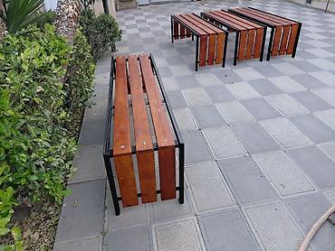 taxt 2 ci el: Məhsul: Açıq məkan üçün dekorativ skamya - Material: Qara rəngli — 1