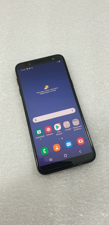 телефон j6: Samsung Galaxy J6 2018, Б/у, 32 ГБ, цвет - Черный, 2 SIM