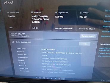 hp komputerlerin qiymeti: İşlənmiş HP Pavilion, 15.6 ", Intel Core i7, 1 TB, Ünvandan götürmə — 2