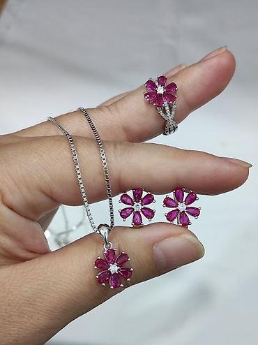 Серебряные наборы украшений: Серебро 925 пробы Размеры имеются Для заказа пишите на Ватсапп — 2