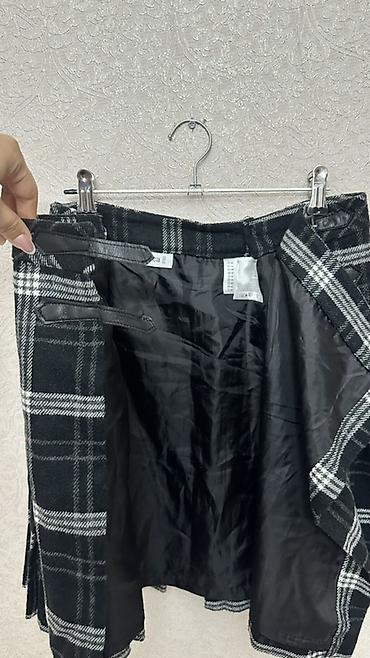 Ətəklər: Qara-boz ağ zolaqlı tartan naxışlı ətək (Yessica) - Stil: Şotland — 3