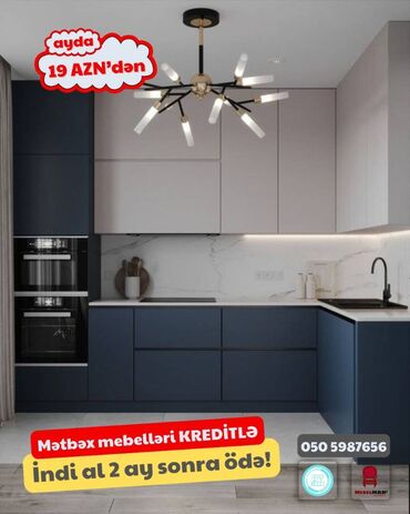 Sifarişlə mətbəx mebeli: Sifarişlə mətbəx dəsti, Özü çəkən petlələr, Sadə laminat, Kredit var, Pulsuz çatdırılma -da lalafo.az — 23 Sifarişlə mətbəx mebeli: Sifarişlə mətbəx dəsti, Özü çəkən petlələr, Sadə laminat, Kredit var, Pulsuz çatdırılma — 23