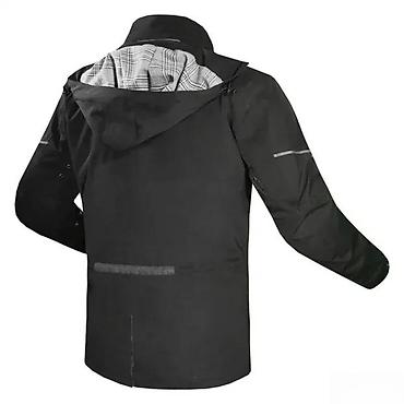 tailor and sons: Crna jakna sa visokom kragnom i kapuljačom, pogodna za različite — 2