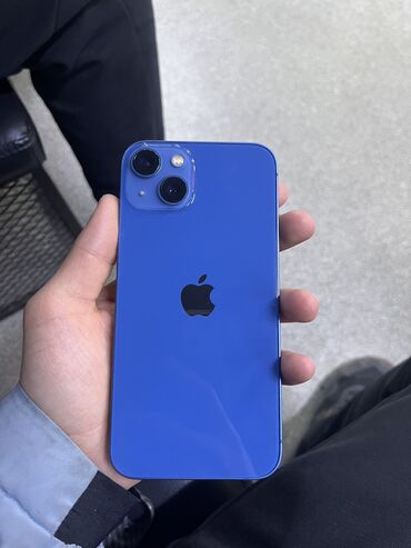 Apple iPhone: IPhone 13, Б/у, 128 ГБ, Blue Titanium, Защитное стекло, Чехол, Коробка, 75 %