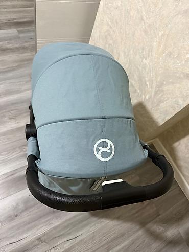 бу 2в1: Коляска, Cybex, цвет - Голубой, Б/у, Самовывоз — 2