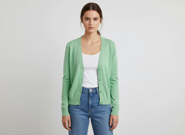 czerwona koszulka h m: H&M, Кардиган жіночий, розмір M