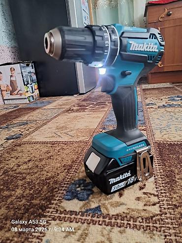 Шуруповерты: Аккумуляторная ударная дрель-шуруповерт Makita DHP485 (18V — 9