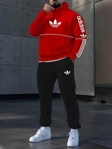 Trenerke: Komplet, L (EU 52), M (EU 50), XL (EU 54), Adidas Originals, bоја - Crna, Pamuk — 9