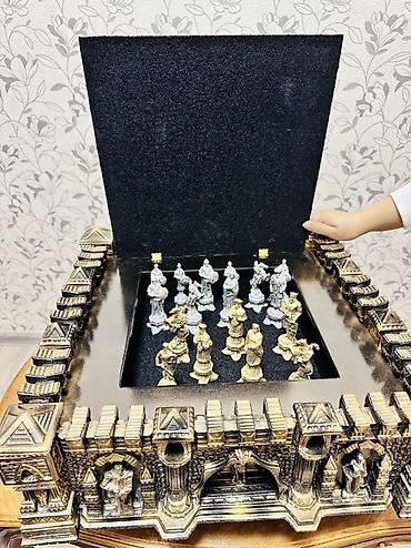şahmat dəsti: Orijinal dizayna malik tematik şahmat və nərd dəstləri. Tamamilə əl — 5