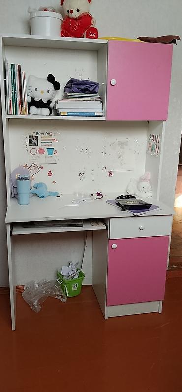 rəsm dərsləri: Uşaqlar üçün funksional yazı stol-kitabxana dəsti - Rəng: ağ karkas — 1