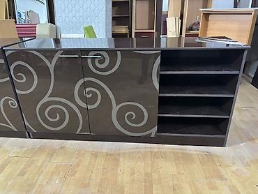 kitab rəf: Uzun TV altlığı/komod - Material: parlaq (high-gloss) MDF/LDSP — 5