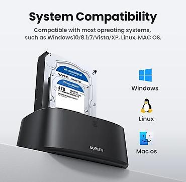 ssd 2: UGREEN CM198, USB 3.0 док‑станция для жестких дисков. В наличии — 6