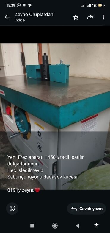 frez elektrik: Yeni Frez aparati. Heç iwledilmeyib. Dülgerler üçün. Sabuncu