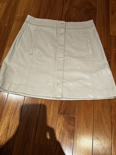 Ətəklər: Mini Ətək, Stradivarius, Dəri, S (EU 36)