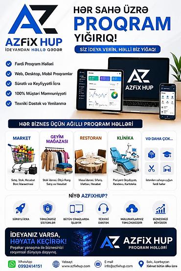 Digər xidmətlər: Mobil tətbiqlərin hazırlanması, SEO, SMM | Domen, Hosting — 2