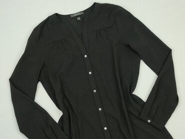 czarne koronkowe bluzki z długim rękawem: Koszula Damska, Esprit, L, stan - Idealny