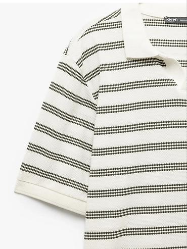 tech flecce: Мужское трикотажное поло Koton Casual - Фасон: Regular Fit, короткий — 2