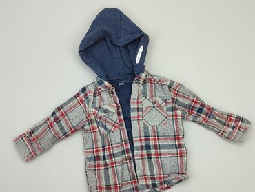 Shirts: Shirt 1.5-2 years, condition - Very good, pattern - Cell, color - Grey