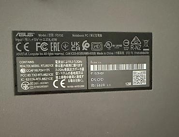 asus rog g16: ASUS F515E noutbuku Xüsusiyyətlər: - Model: ASUS F515E (etiketdə — 3