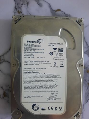Жесткие диски, переносные винчестеры: Накопитель, Б/у, Seagate, HDD, 512 ГБ, 3.5", Для ПК