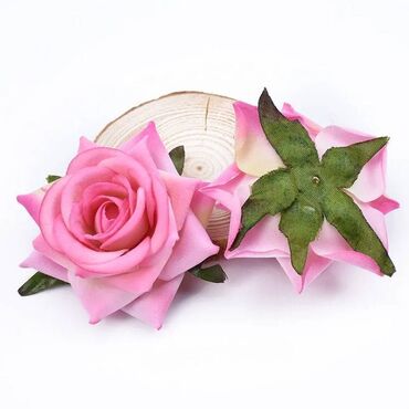 51 роза: Искусственный цветок головка розы - диаметр 6 см - в наборе 10 шт -