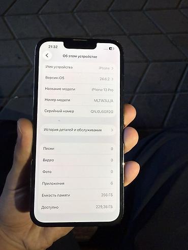 iphone q: IPhone 13 Pro, 256 ГБ Характеристики и детали по фото экрана: - — 3