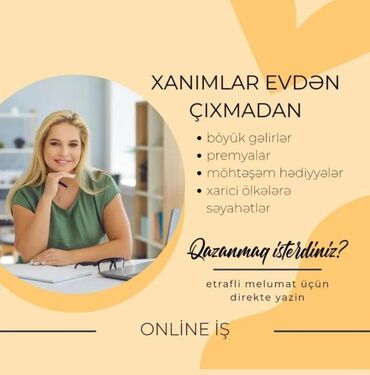 Əməkdaş axtarışı (vakansiyalar): Çağrı mərkəzi operatoru tələb olunur, Yalnız qadınlar üçün, 46 yaşdan yuxarı, Təcrübəsiz, Aylıq ödəniş