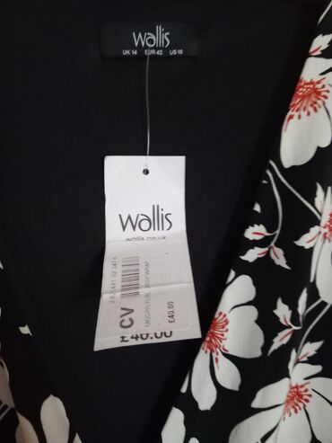 crna cipkasta haljina i cipele: Wallis XL (EU 42), bоја - Šareno, Dugih rukava