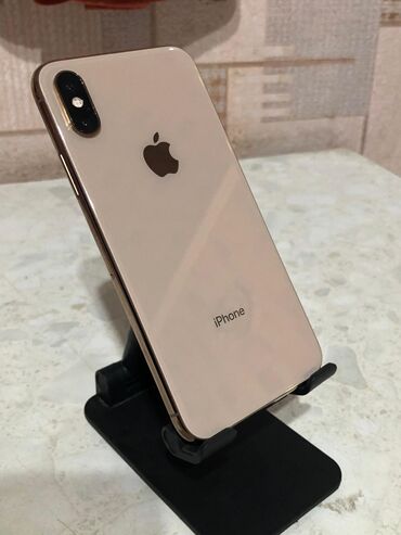 Apple iPhone: IPhone Xs, Б/у, 64 ГБ, Золотой, Чехол, 100 %