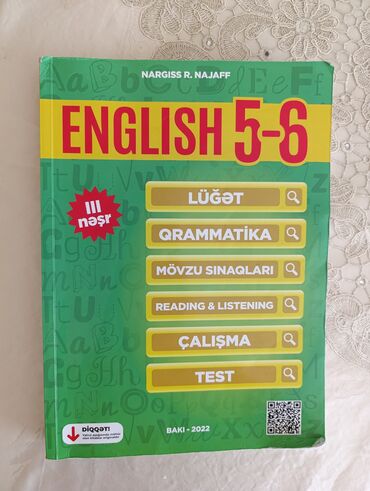 1 ci sinif ana dili metodik vesait: English 5-6 ingilis dili kitabı 5-6 cı sinif. 2022 ci ilin nəşridir