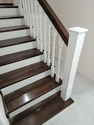 Деревянные лестницы: Деревянная лестница Для дома, Форма лестницы: П-образная — 11