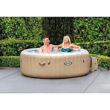 basenni: Intex Spa hovuzu 4 Nəfərlik 795L, 120 Jets, 2200W Intex PureSpa şişmə — 1