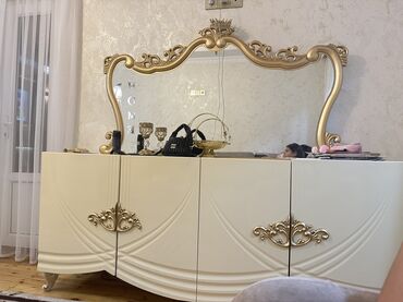 столы в стиле прованс: Klassik üslubda salon və yataq otağı mebel dəsti - Rəng: krem/ivori