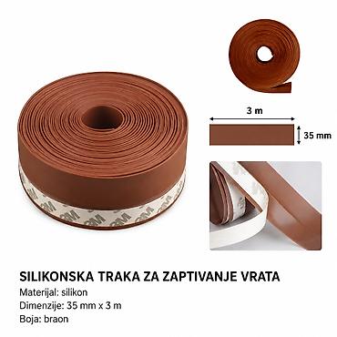 KMT Silikonske zaptivke za vrata i prozore – braon Opis: - Silikonska