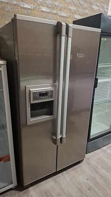 Hotpoint Ariston yan-yana (Side-by-Side) soyuducu, boz rəng - Geniş