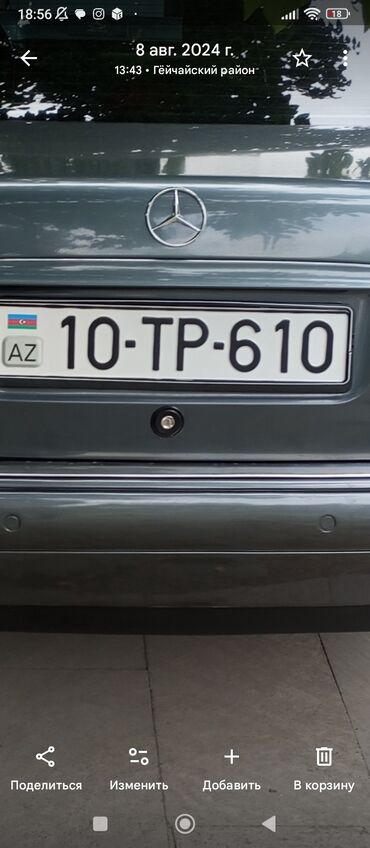arxa monitor: Mercedes-Benz arxa nömrə nişanı çərçivəsi və kamera dəsti - Model