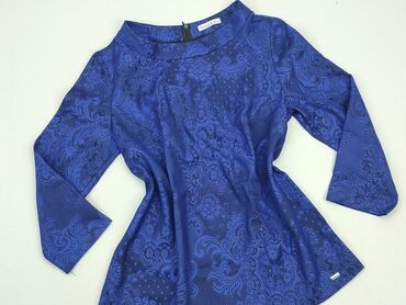 niebieska satynowe bluzki: Blouse, L (EU 40), condition - Very good