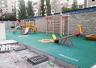 children place: Детская игровая площадка с бесшовным резиновым покрытием - Покрытие — 1