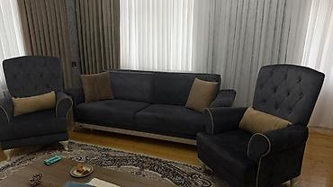 ofis üçün stolüstü dəst: 3 nəfərlik salon dəsti - Tərkibi: 1 ədəd 3 nəfərlik divan + 2 ədəd — 1