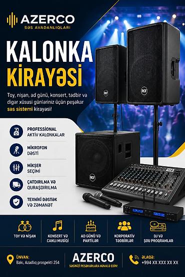 Kalonka Kirayəsi – Korporativ Tədbirlər İş tədbirləri üçün peşəkar səs