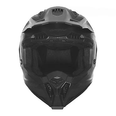 strelica: Kaciga za motokros/enduro – mat crna, full-face sa vizirom/šiltom - — 2